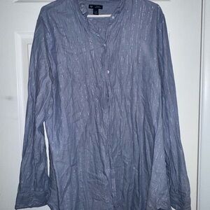 Gap Blue Boyfriend Fit Shirt